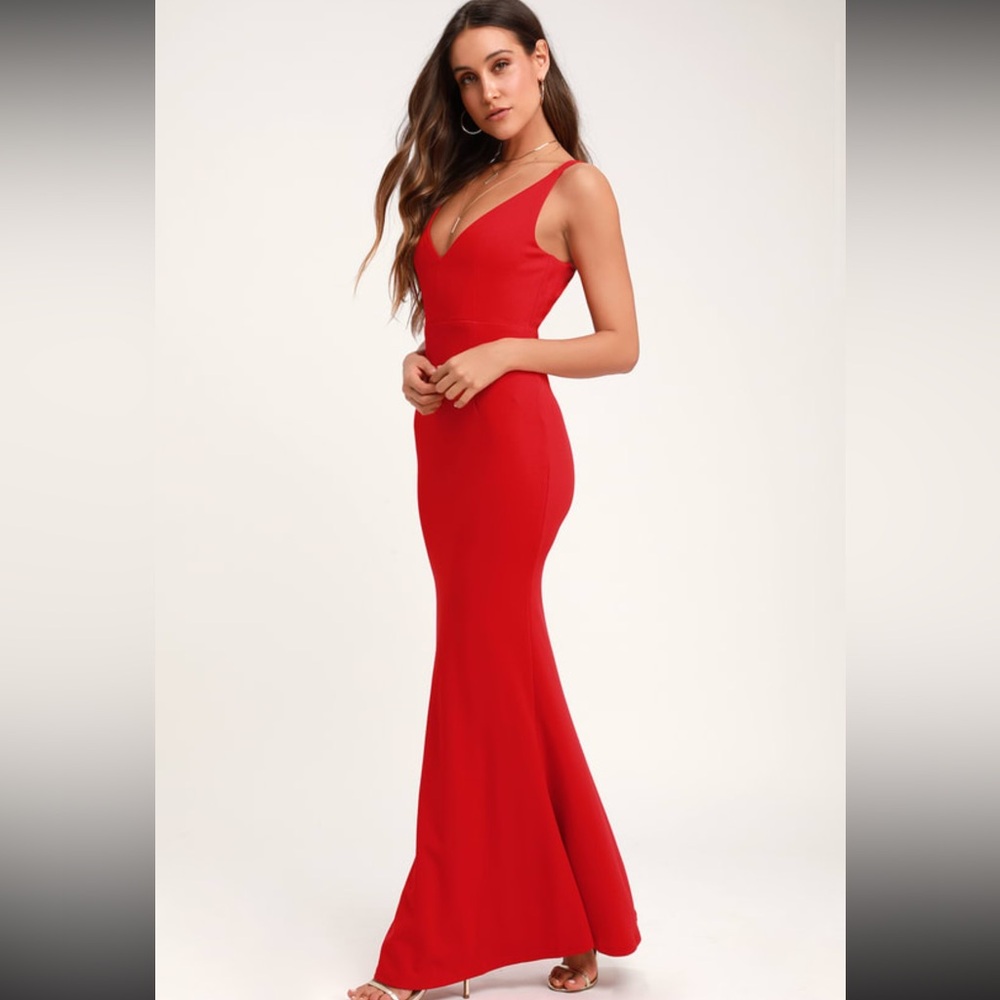 Lulu’s Melora Red Sleeveless Maxi Dress